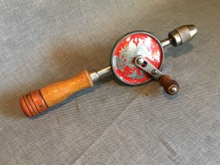 Vintage Viking Eggbeater Style Hand Crank Drill - Made In Usa - Bridgeport,  Ct