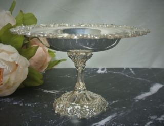 Vintage Reed & Barton Burgundy Silverplate Small Compote 2