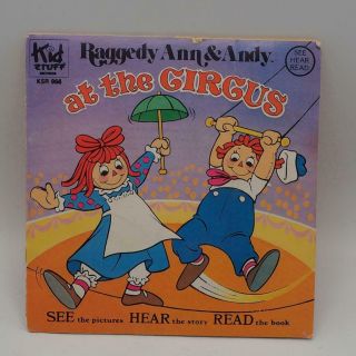 Vintage Raggedy Ann & Andy At The Circus Book & Record Record 7 "