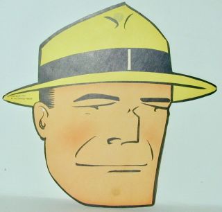 Dick Tracy Comic Character Paper Mask Chicago Tribune Premium 1953 Scarce