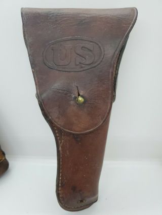 U.  S.  Wwii M1916.  45 Boyt 1942 Dated Leather Holster -