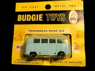 1960s Budgie Toys 12 Volkswagen Micro Bus On Card