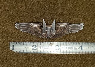 World War Ii Us Army Air Corps Marked " Balfour  Sterling " Gunner Wings 3 "