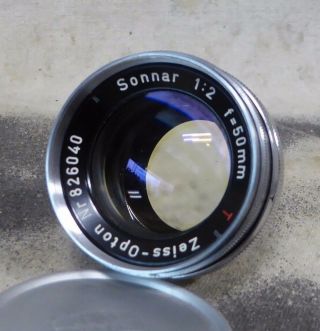 Zeiss - Opton Sonnar T 50mm F2 T Coated Contax Nikon Rangefinder Lens Vintage