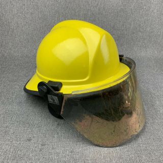 Honeywell Traditional Fire Helmet W/ Visor Black & Yellow