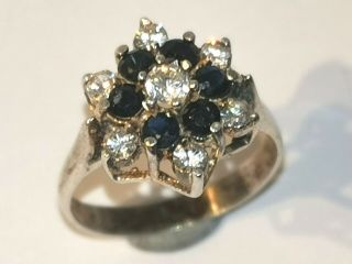 Stunning Quality Vintage Sterling Silver Cluster Ring - Metal Detecting Find