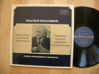Lyrita Srcs 79 Adrian Boult Williamson Concerto For Organ & Orch Uk 1975