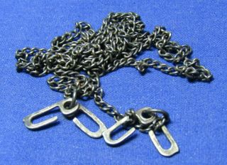 Wwii Sterling Army,  Navy,  Usmc Dog Tag Chain With J - Hooks Weighs 8.  2 Grams