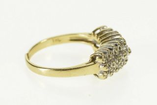 10K Diamond Tiered Design Cluster Fashion Band Ring Size 4 Yellow Gold 09 2