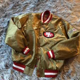 Vintage Chalk Line San Francisco 49ers Men’s Satin Gold Jacket Xl Very Cool