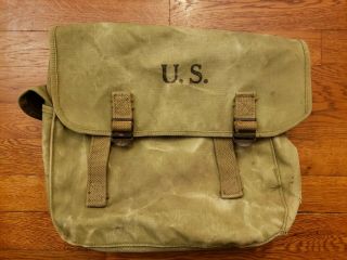 Us Army Wwii 1942 Musette Bag Canvas Langdon Tent And Awning Co.