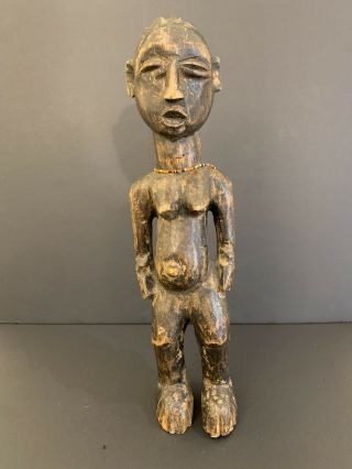 Priimitive African Tribal Wood Fertility Hand Carved Statue Figure