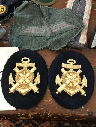 100 Wwii German Kriegsmarine Officer Shoulder Patches Pair Metal