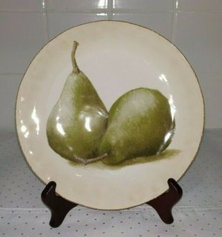 M Studios (rae Dunn ?) Decorative Fruit Plate With Green Pear