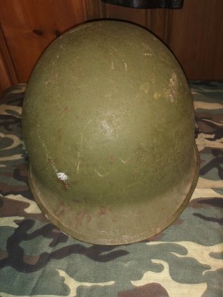 Us M1 Steel Helmet Rear Seam Shell Ww2 Korean Korea Vietnam War Us Army Usmc