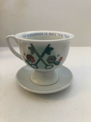Hendrick ' s Gin The Cucumber Is Nature ' s Telescope Tea Cup With Saucer 2