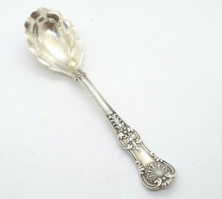 Antique Tiffany & Co Sterling Silver Shell Sugar Spoon,  English King,  Pat 1885