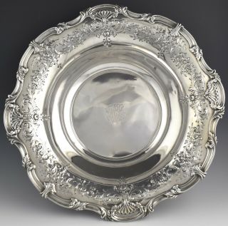 12” Ornate Gorham Sterling Silver Serving Bowl - Kh21 574g Not Scrap