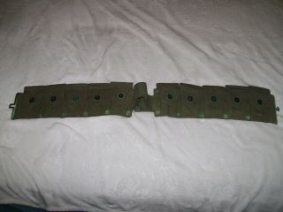 Wwii Us Army 10 Pocket Cartridge Ammo Belt