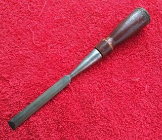 Vintage Pexto 1/2 Inch Wide Wood Socket Chisel With A Handle