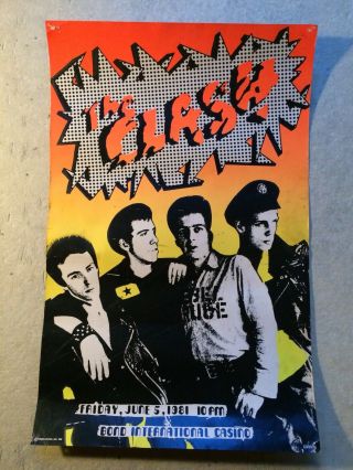Vintage Poster The Clash 1981 Bond International Casino