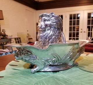 Phenomenal And Rare Arthur Court Huge Lion Footed Bowl And Pitcher