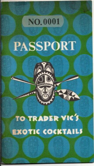 C1950s Passport To Trader Vic 