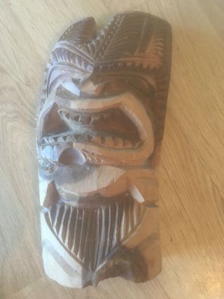 Hand Carved Hawaiian Tiki Wooden Craft Statue