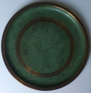 Vintage Carl Sorensen Arts & Crafts Bronze Tray/plate 11.  75 "