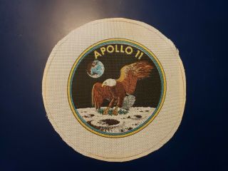 Nasa Apollo 11 Beta Cloth Patch From President Nixon Dinner On 8/13/69