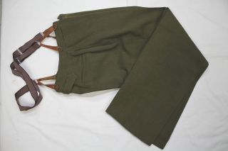 Ww2 British Canadian Army Officers Trousers With Suspenders