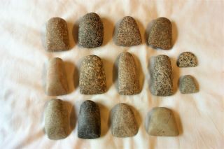 Group Of 14 Small Celts Or Hand Axes,  Range From 1 " To 2.  5 " In Length,