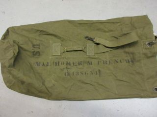Us Ww2 1944 Dated Duffle Duffel Bag Named To Officer