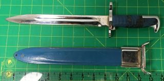 Wwii Afh Us Flaming Bomb Bayonet For M1 Garand Rifle With Scabbard Chrome