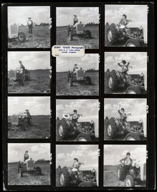 Hand Signed Bunny Yeager Contact Sheet Dondi Penn Pin Up Important Cowgirl Shoot