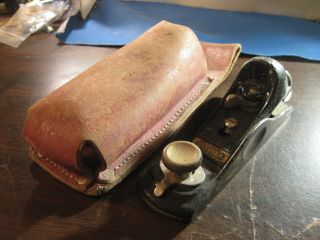 Vintage Stanley 6 Inch Plane In Leather Belt Carry