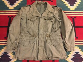 Vintage Vtg 1940s 40s Wwii Us Army Military M - 1943 Field Jacket 34r