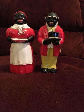 Vintage Black Americana Uncle Mose & Aunt Jemima Salt/pepper Shakers