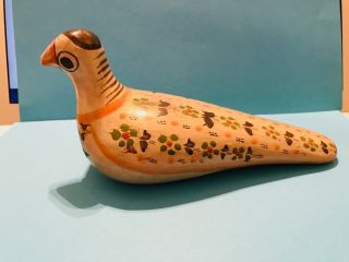 Vintage Tonala Mexico Art Pottery Bird Dove Figurine Folk Art 2