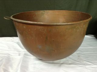 Huge Duparquet Copper Cauldron 18 x 12 