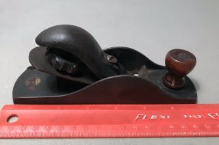 Vintage Fulton Tool Co Wood Block Plane 7” Carpenters Bench Tool Usa