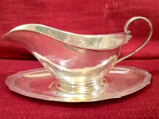 170 Gm Sauce Or Gravy Boat And Saucer Sterling Silver 925 Reed & Barton