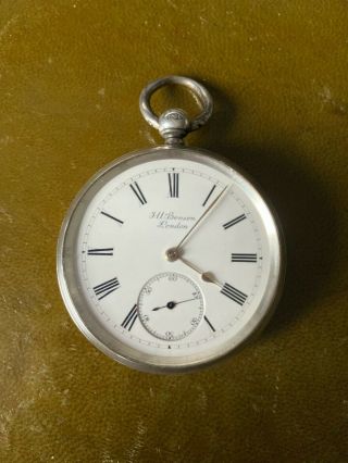 Solid Silver J W Benson Ludgate Pocket Watch 1887