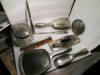 Gorham Sterling Silver 8 Pc Vanity Dresser Grooming Set 1918