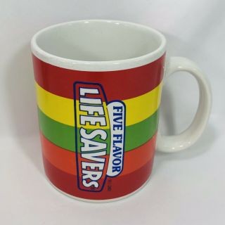 Life Savers Five Flavor Roll Teleflora Gift Colorful Ceramic Coffee Cup Mug