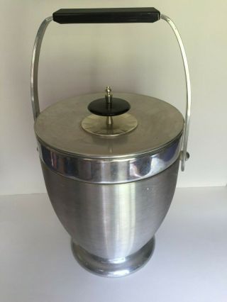 Vintage Kromex Ice Bucket Atomic Aluminum Retro Mid Century Modern