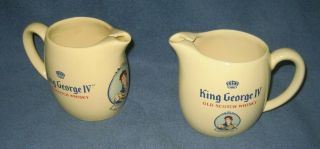 2 Vintage " King George Iv Old Scotch Whiskey " Pitchers By Wade Regicor (1955 - 68)
