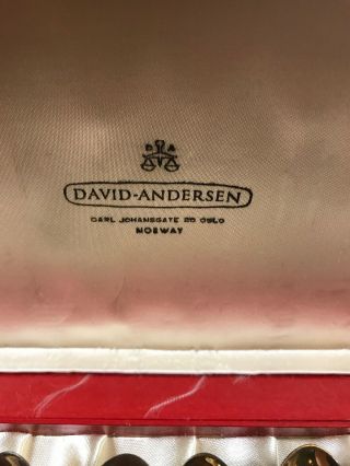 David Andersen Sterling Silver Enamel Trident Demitasse Spoon Set - Set Of 12 2