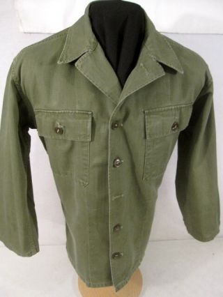 Post - Wwii Us Army Od Green Hbt Pattern 53 Combat Jacket Shirt 36 -