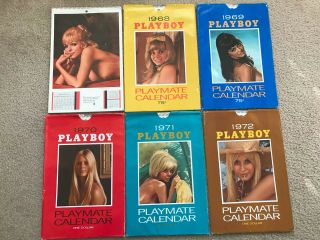 1967 - 1972 Playboy Calendars 12 Month Playmate Illustrated Envelope 01